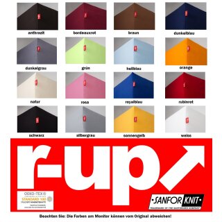 Kundenretoure Set 2x  r-up Beste Spannbettlaken 140x200-160x220 bis 35cm Höhe 95 Baumwolle / 5% Elastan 230g/m anthrazitgrau