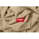 r-up Klasse Spannbettlaken 90x200-100x200 bis 35cm Höhe sand 100% Baumwolle 200g/m²