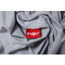 r-up Klasse Spannbettlaken 140x200-160x220 bis 35cm Höhe silbergrau 100% Baumwolle 200g/m²